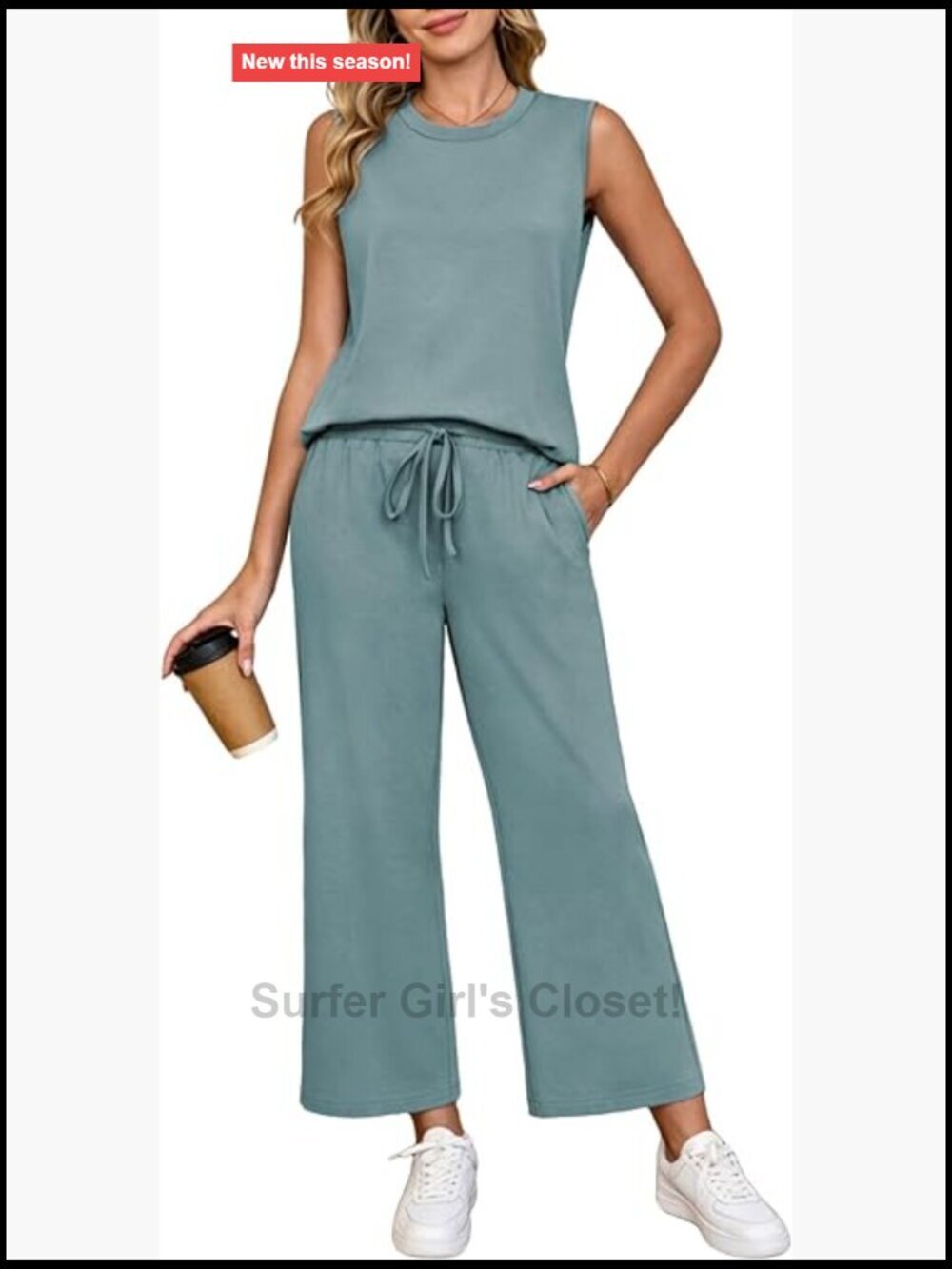 Two Piece Set Wide Leg Crop Pants Lounge Sets Summer Outfits